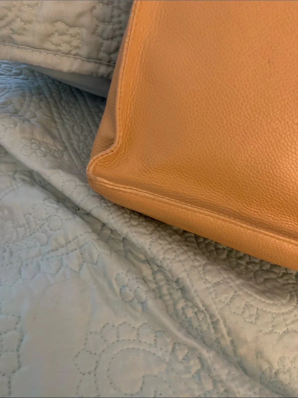CHANEL Tan Leather Tote with Matching Zip Wallet